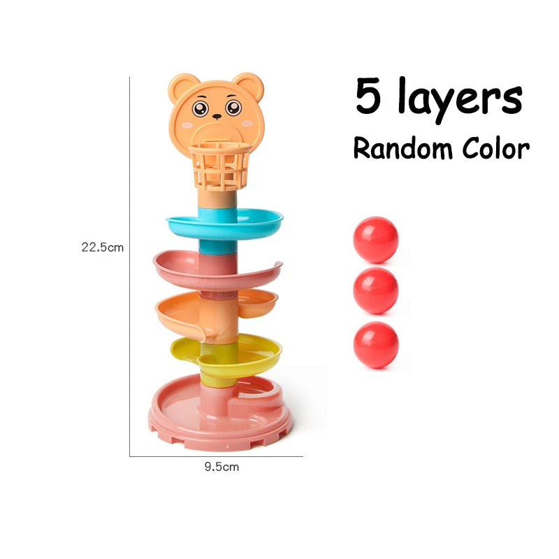 Baby Puzzle Track Turn Around Track Rolling Ball Mental Sliding Ball Tower