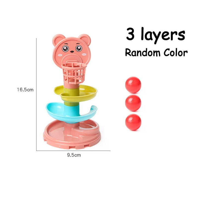 Baby Puzzle Track Turn Around Track Rolling Ball Mental Sliding Ball Tower