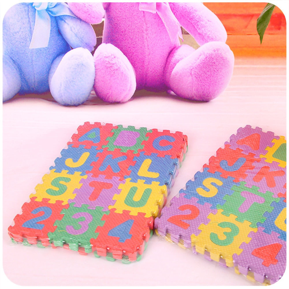 36pcs Number Alphabet Letter 3D Puzzle Soft Floor Mat