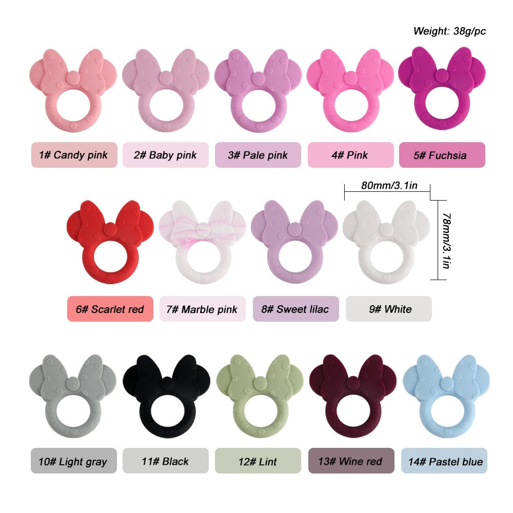 Pretty Bow Silicone Teethers