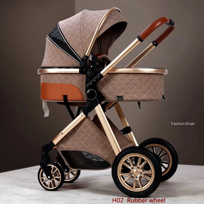 3 in 1 baby stroller Luxury High Landscape baby pram portable baby pushchair 
kinderwagen Baby Bassinet Foldable  baby car