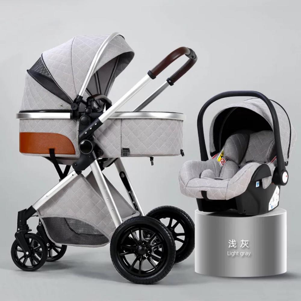 3 in 1 baby stroller Luxury High Landscape baby pram portable baby pushchair 
kinderwagen Baby Bassinet Foldable  baby car