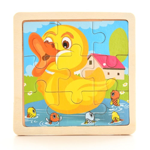 Wooden puzzles for baby, toddler and beyond