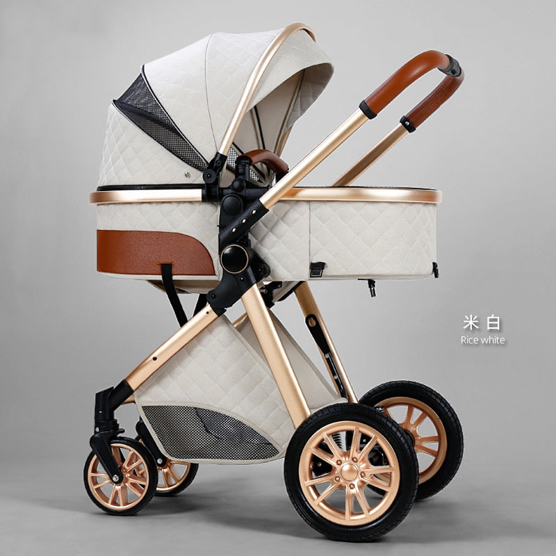 3 in 1 baby stroller Luxury High Landscape baby pram portable baby pushchair 
kinderwagen Baby Bassinet Foldable  baby car