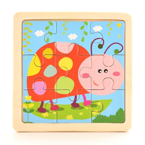 Wooden puzzles for baby, toddler and beyond