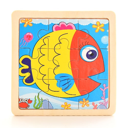 Wooden puzzles for baby, toddler and beyond