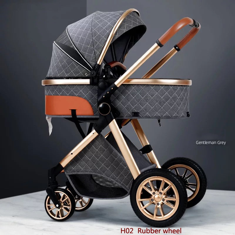 3 in 1 baby stroller Luxury High Landscape baby pram portable baby pushchair 
kinderwagen Baby Bassinet Foldable  baby car