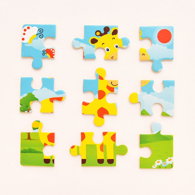 Wooden puzzles for baby, toddler and beyond