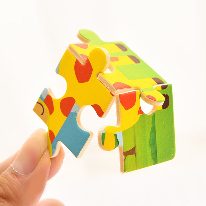 Wooden puzzles for baby, toddler and beyond