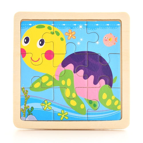 Wooden puzzles for baby, toddler and beyond