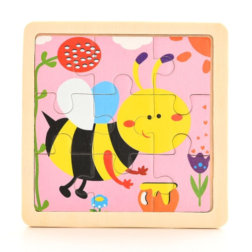 Wooden puzzles for baby, toddler and beyond