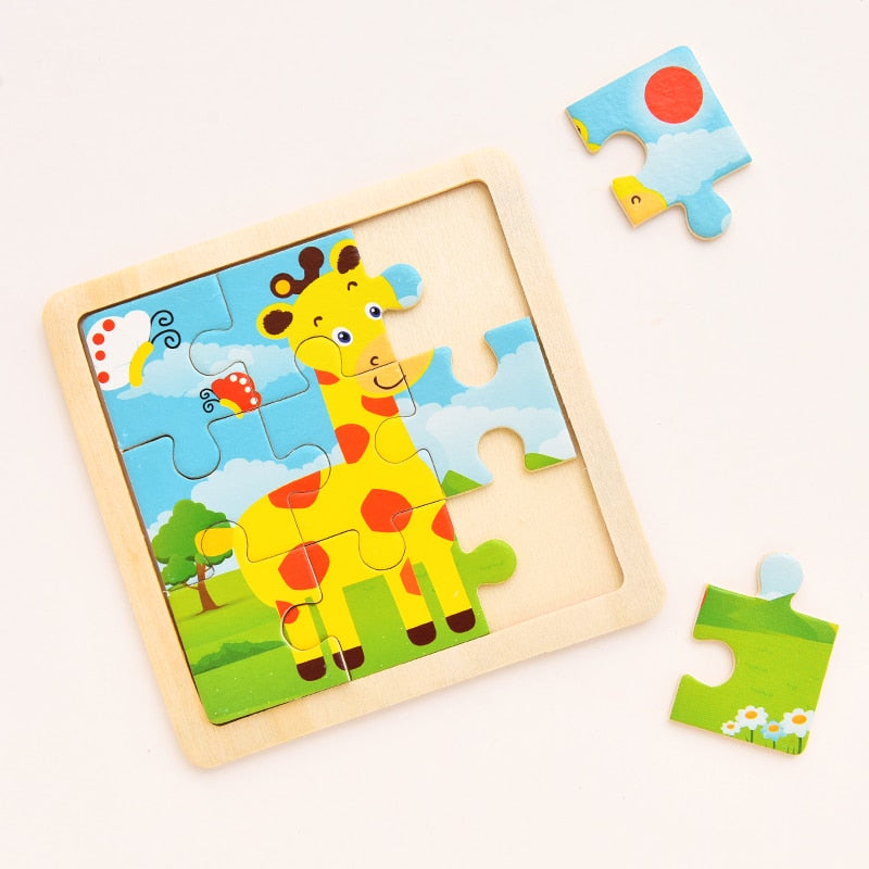 Wooden puzzles for baby, toddler and beyond