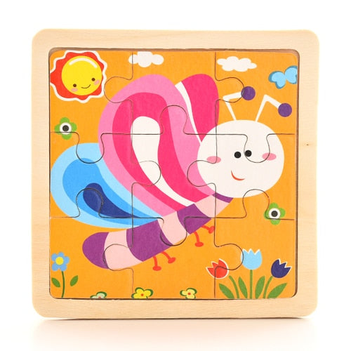 Wooden puzzles for baby, toddler and beyond