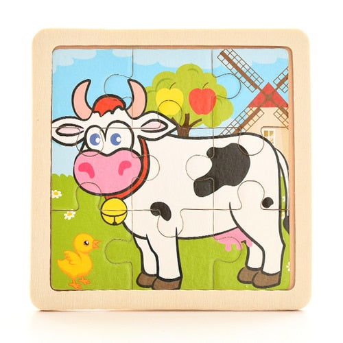 Wooden puzzles for baby, toddler and beyond