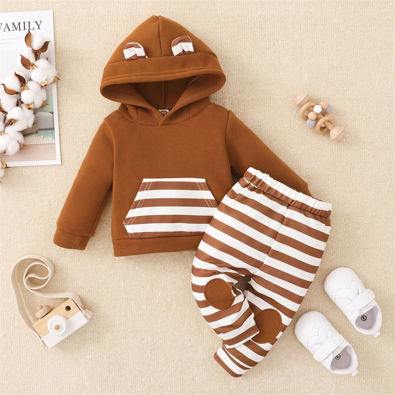 Baby Boy Clothes Set with hood ears