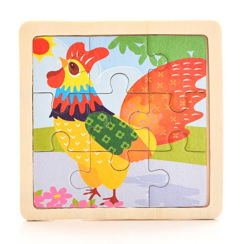 Wooden puzzles for baby, toddler and beyond